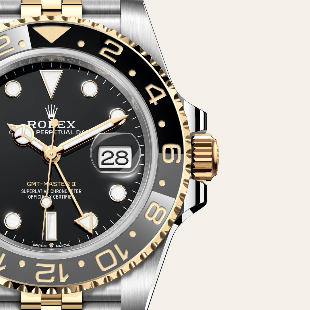 Rolex GMT-Master II in Oystersteel and Yellow Gold, m126713GRNR-0001 - Manfredi Jewels