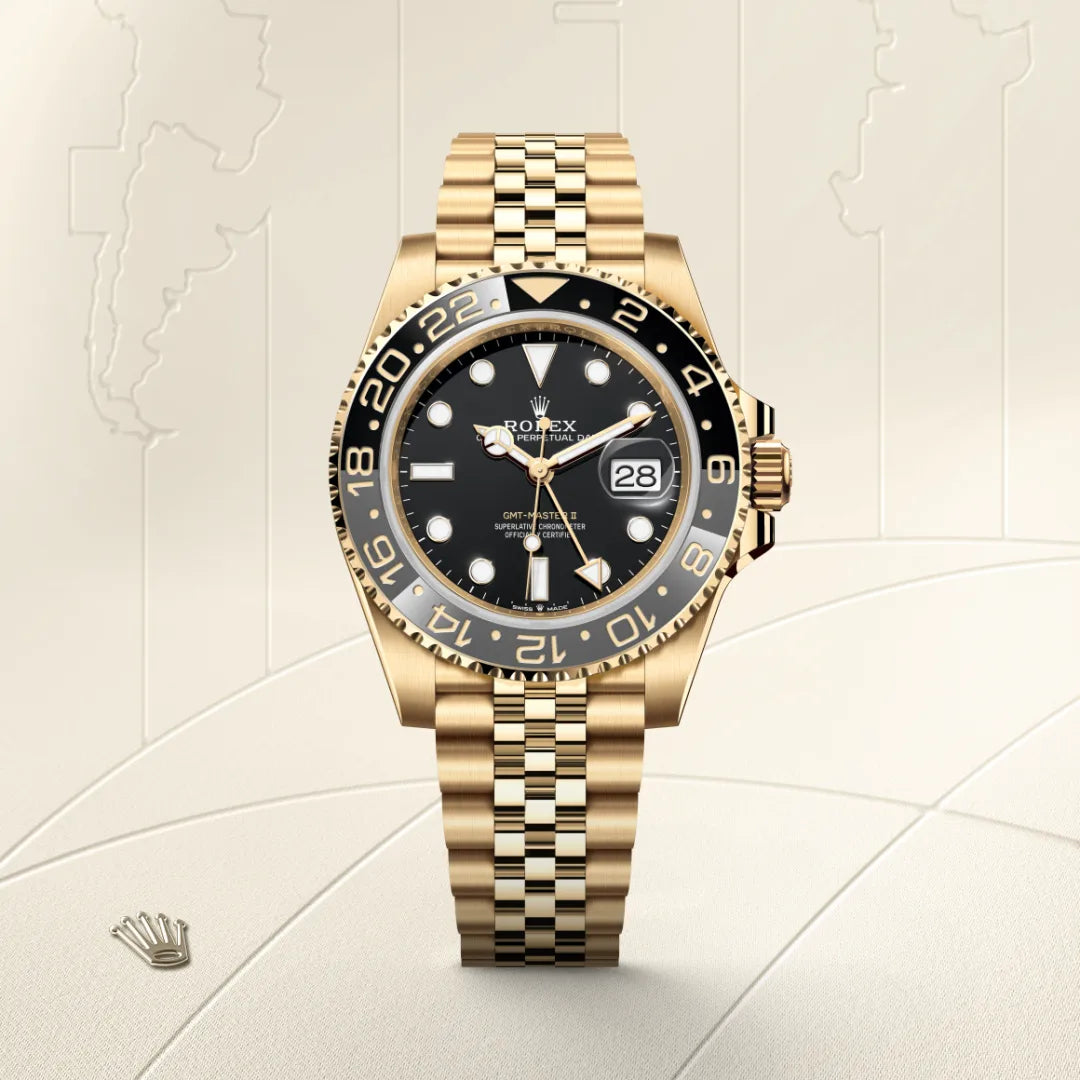 Rolex GMT-Master II in Yellow Gold, m126718GRNR-0001 - Manfredi Jewels