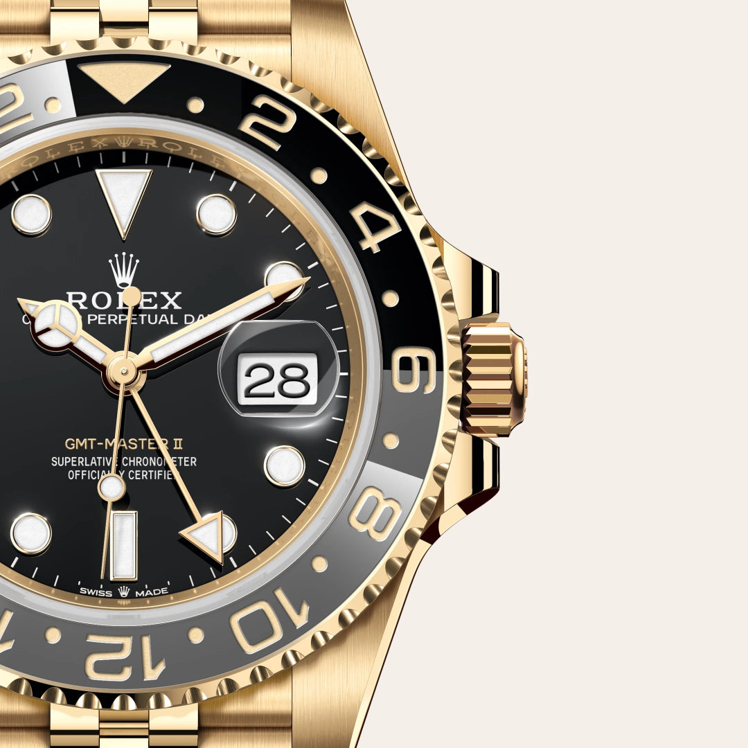 Rolex GMT-Master II in Yellow Gold, m126718GRNR-0001 - Manfredi Jewels