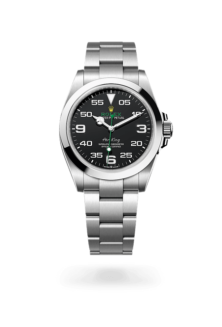 Rolex Air-King in Oystersteel and Black Dial, m126900-0001 | Manfredi Jewels
