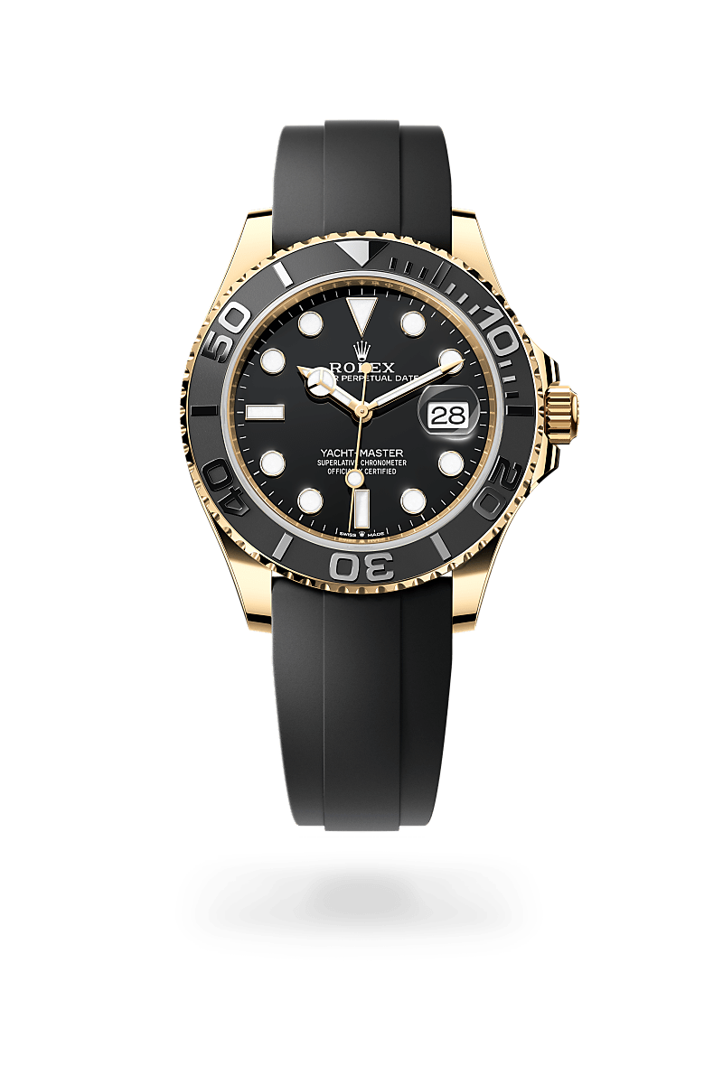 Rolex Yacht-Master in Yellow Gold and Black DIal, m226658-0001 | Manfredi Jewels