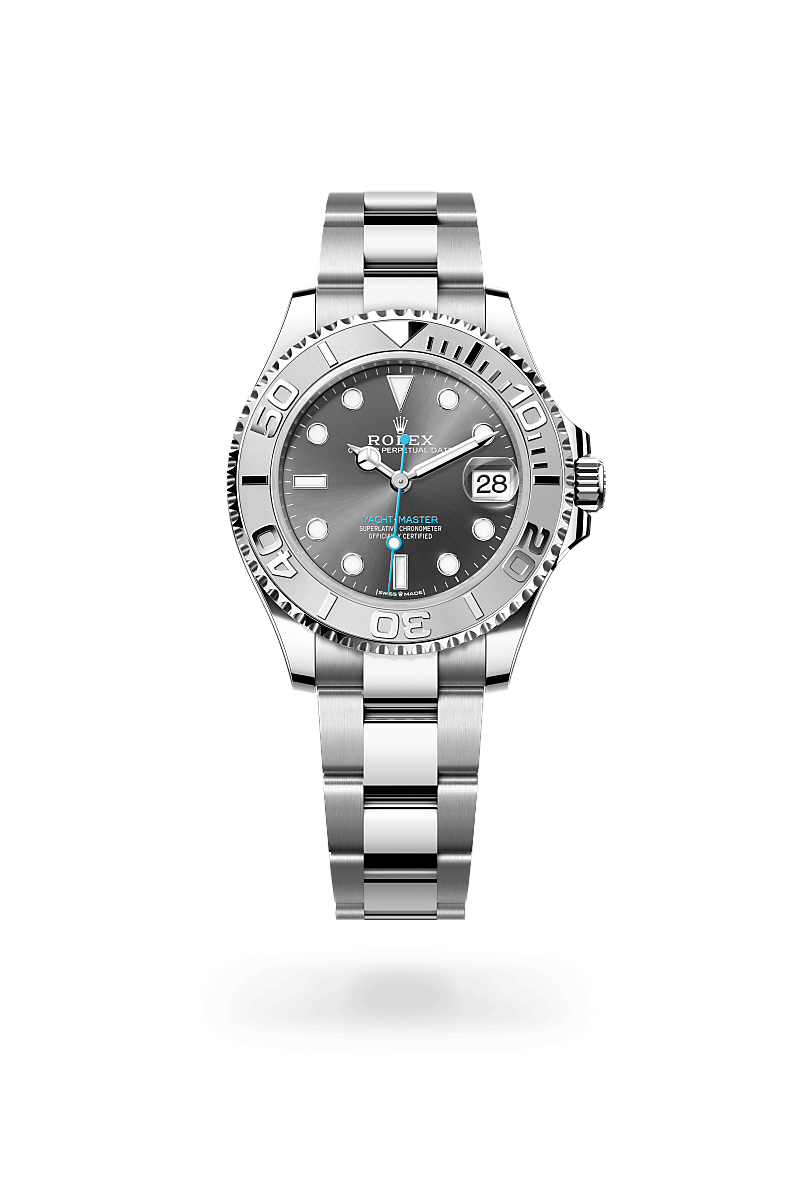Rolex Yacht-Master in Platinum, Oystersteel and Slate Dial, M268622-0002 | Manfredi Jewels