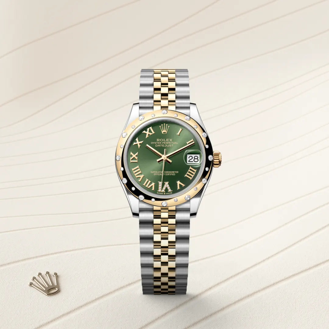 Rolex Datejust 31 in Oystersteel, Yellow Gold and Diamonds, m278343RBR-0016 - Manfredi Jewels