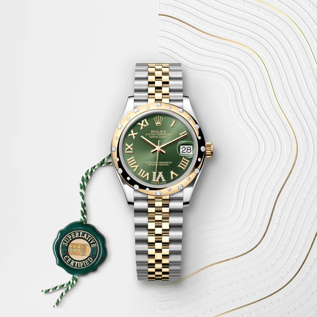 Rolex Datejust 31 in Oystersteel, Yellow Gold and Diamonds, m278343RBR-0016 - Manfredi Jewels