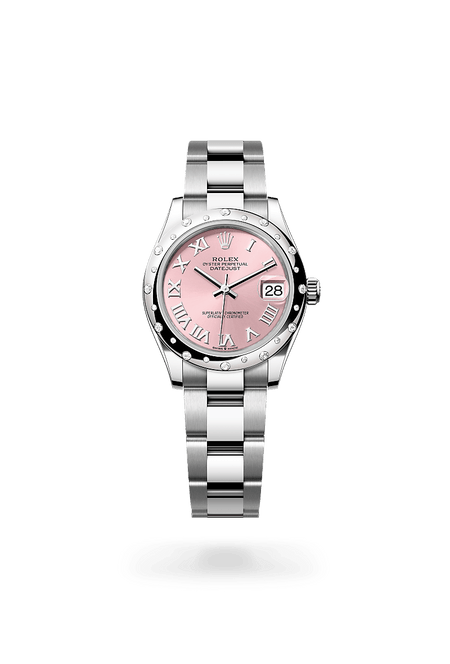 Rolex Datejust in White Rolesor and Pink Dial, M278344RBR-0021 | Manfredi Jewels