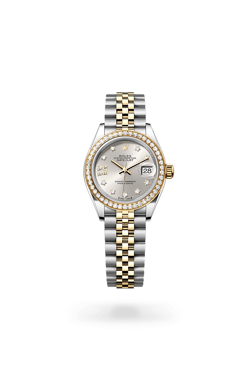 Rolex Lady-Datejust in Oystersteel, Yellow Gold and Diamonds, M279383RBR-0003 - Manfredi Jewels