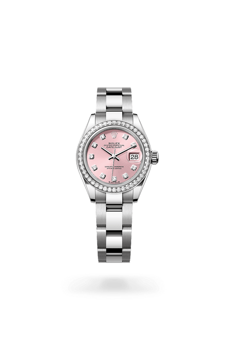 Rolex Lady-Datejust in White Rolesor And Pink set with diamonds, M279384RBR-0004 | Manfredi Jewels