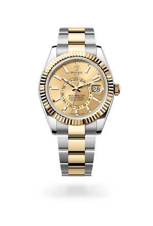 Rolex Sky-Dweller in Yellow Rolesor and Champagne-colour Dial,M326933-0001 | Manfredi Jewels