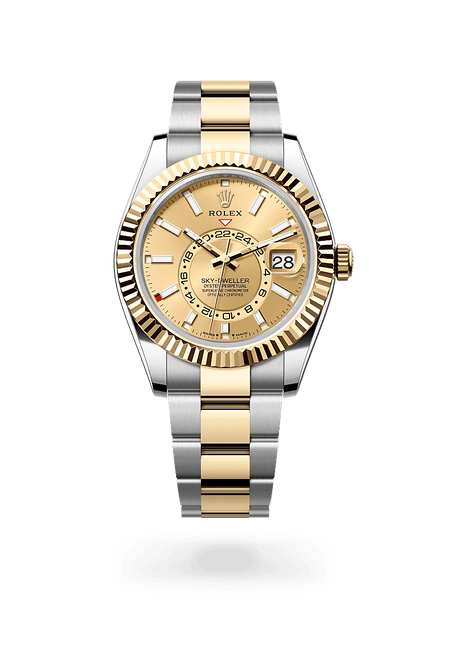 Rolex Sky-Dweller in Yellow Rolesor and Champagne-colour Dial,M326933-0001 | Manfredi Jewels