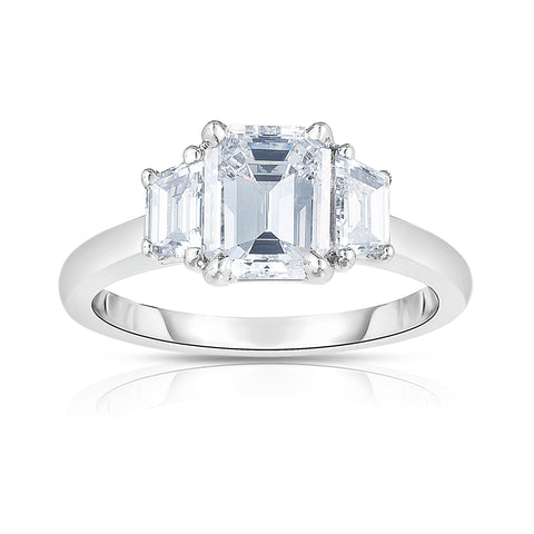 1.51CT EMERALD CUT ENGAGEMENT RING