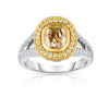 Manfredi Jewels Engagement - 1.67CT FANCY YELLOW CUSHION CUT RING