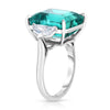 Manfredi Jewels Engagement - 11.60CT THREE STONE EMERALD CUT RING r