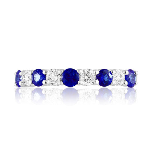 Manfredi Jewels Engagement - 14K White Gold Blue Sapphire & Diamond Ring