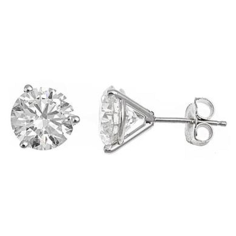 Manfredi Jewels Jewelry - 14K White Gold Diamond 0.50 ct Martini Stud Earrings