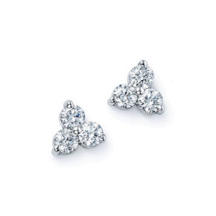 Manfredi Jewels Jewelry - 14K White Gold Diamond Cluster Earrings | Manfredi Jewels