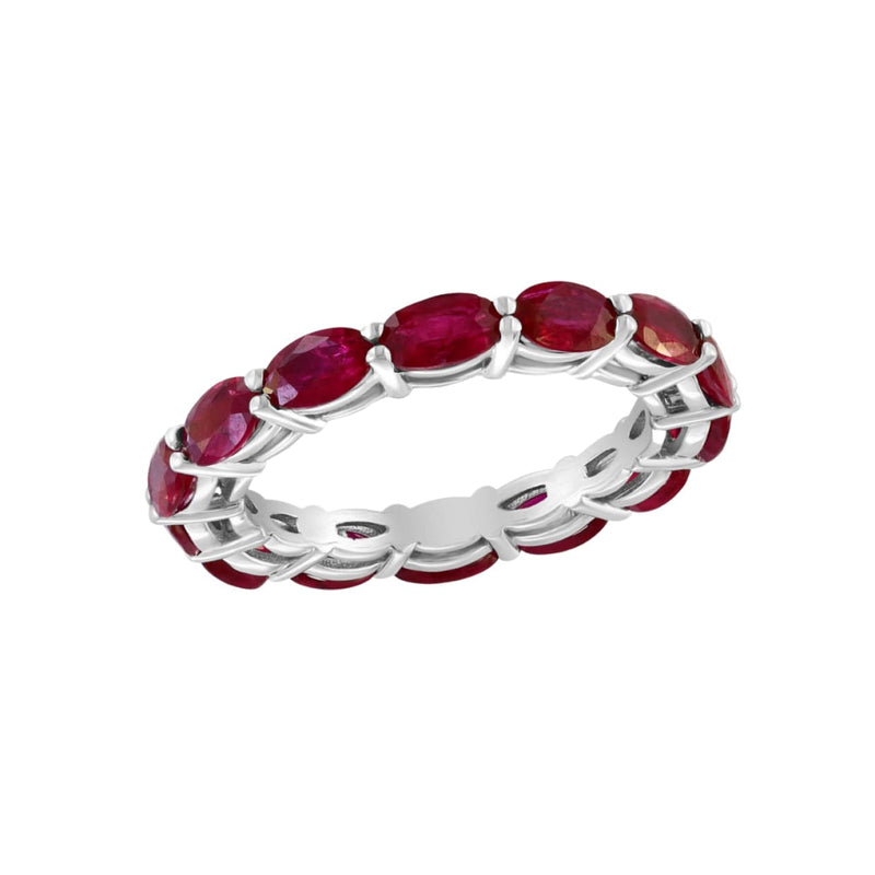 Manfredi Jewels Engagement - 14K White Gold Oval Ruby Ring