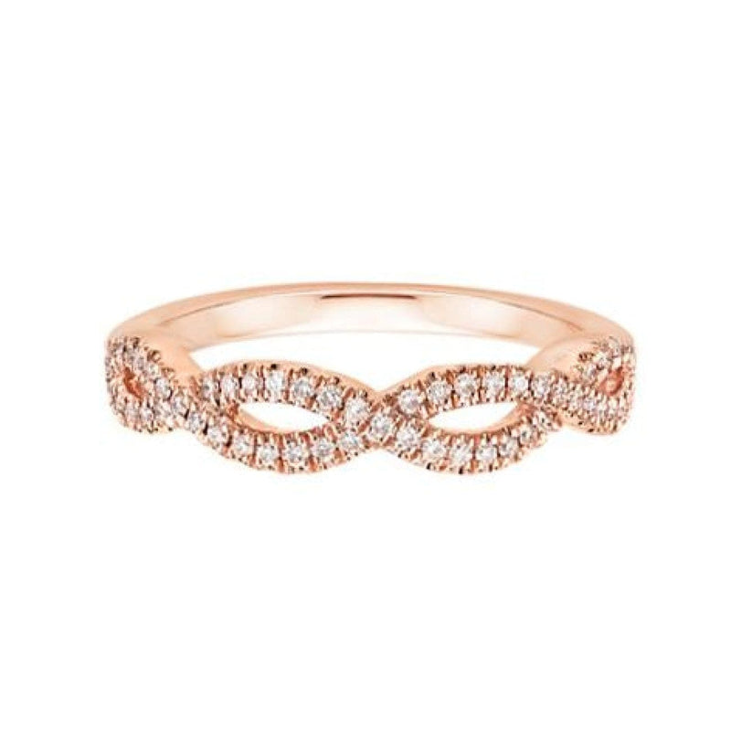 Manfredi Jewels Jewelry - 18K Rose Gold Diamond Wedding Band Ring | Manfredi Jewels