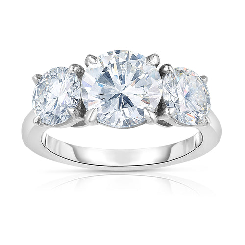 Manfredi Jewels Engagement - 2.00CT THREE - STONE ROUND CUT RING