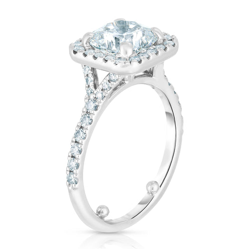 Manfredi Jewels Engagement - 2.02CT SQUARE CUT HALO RING