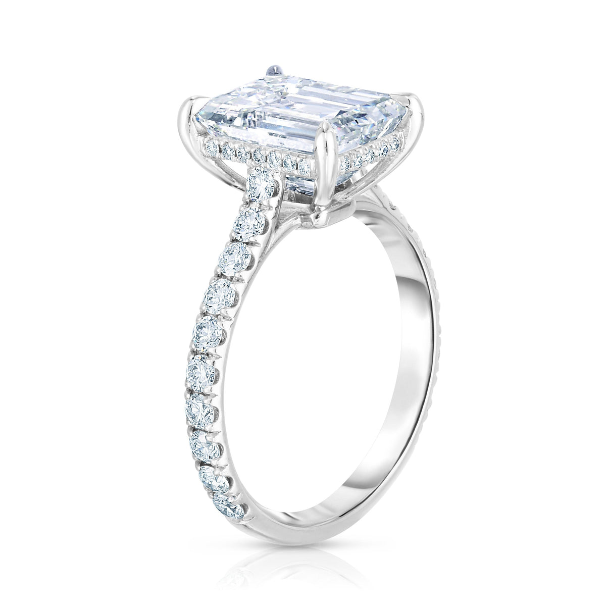 Manfredi Jewels Engagement - 4.13CT EMERALD CUT ENGAGEMENT RING | Manfredi Jewels