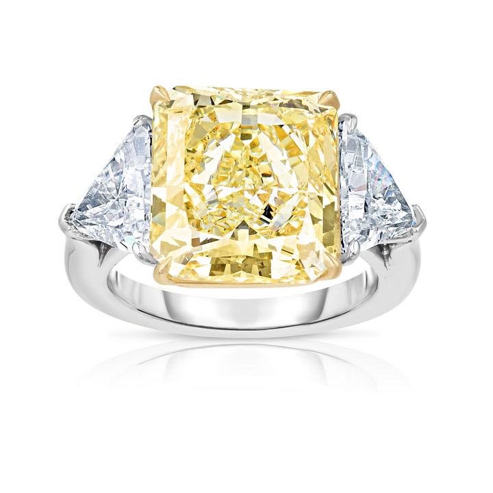 Manfredi Jewels Engagement - 8.56CT FLAWLESS FANCY YELLOW RADIANT CUT ENGAGEMENT RING | Manfredi Jewels