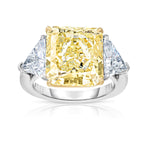 Manfredi Jewels Engagement - 8.56CT FLAWLESS FANCY YELLOW RADIANT CUT RING