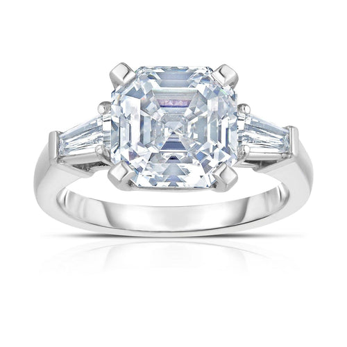 Manfredi Jewels Engagement - Asscher Cut 4.17 ct Platinum Diamond Ring