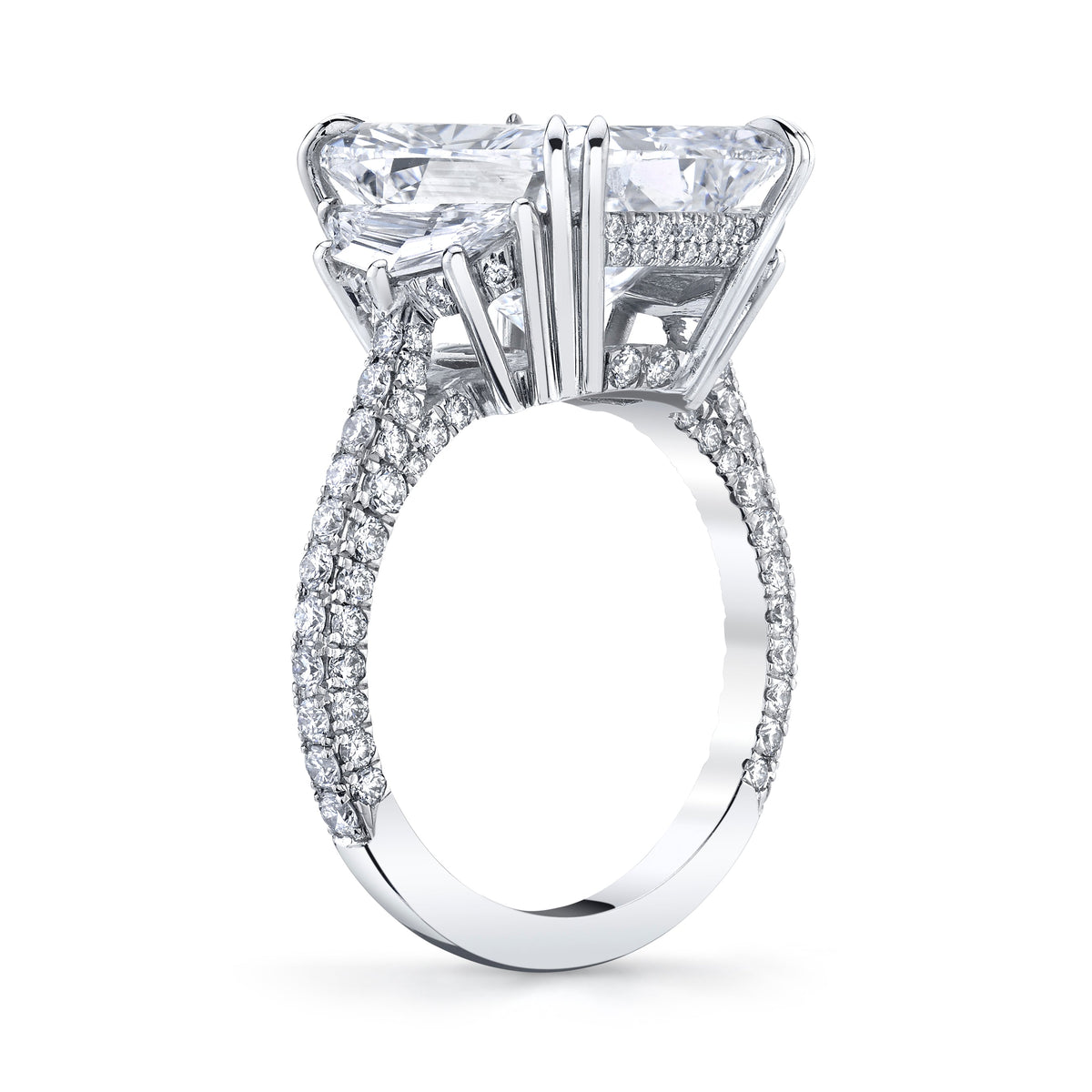 Manfredi Jewels Engagement - Cushion Cut 10.10 ct Platinum Diamond Engagement Ring (Pre-Order) | Manfredi Jewels