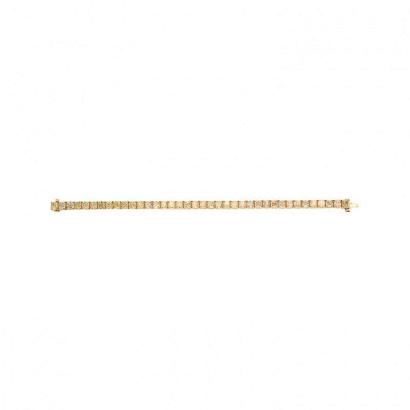 Manfredi Jewels Jewelry - Cushion Cut 18K Yellow Gold 21.95ct Basket Diamond Tennis Bracelet