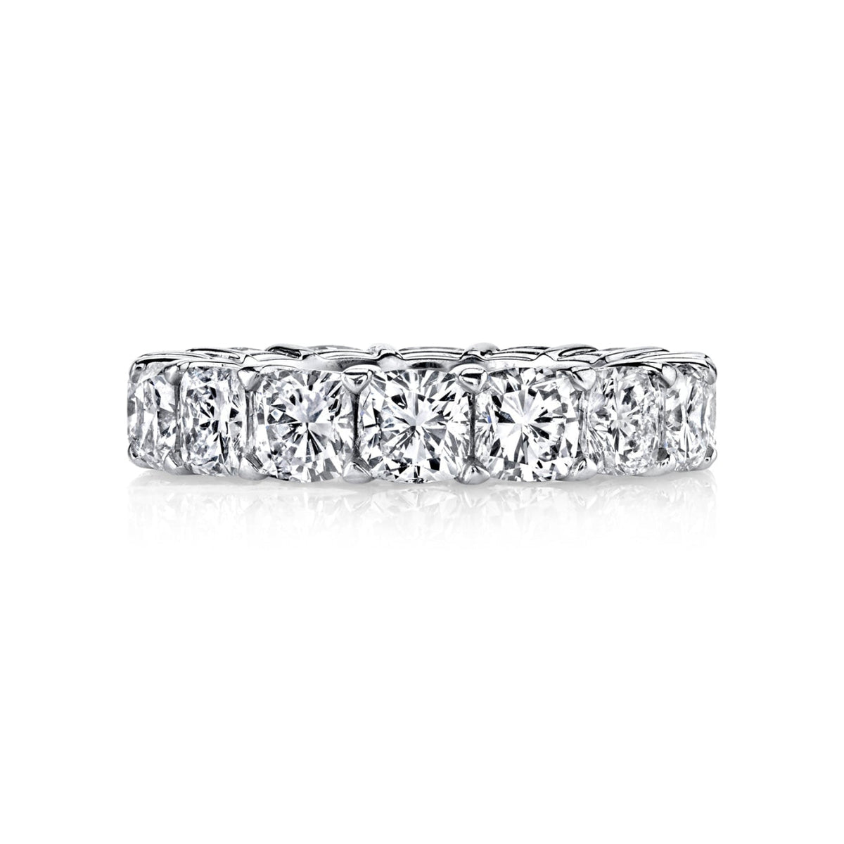 Manfredi Jewels Eternity Bands - Cushion Cut 7.90 ct Platinum Diamond Eternity Band Ring | Manfredi Jewels