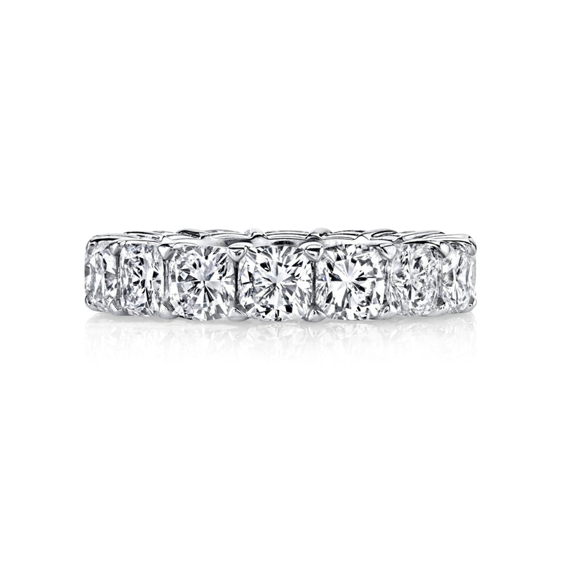 Manfredi Jewels Eternity Bands - Cushion Cut 7.90 ct Platinum Diamond Band Ring