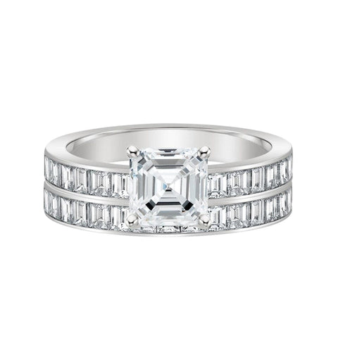 Emerald Cut 1.58 ct Platinum Diamond Engagement Ring