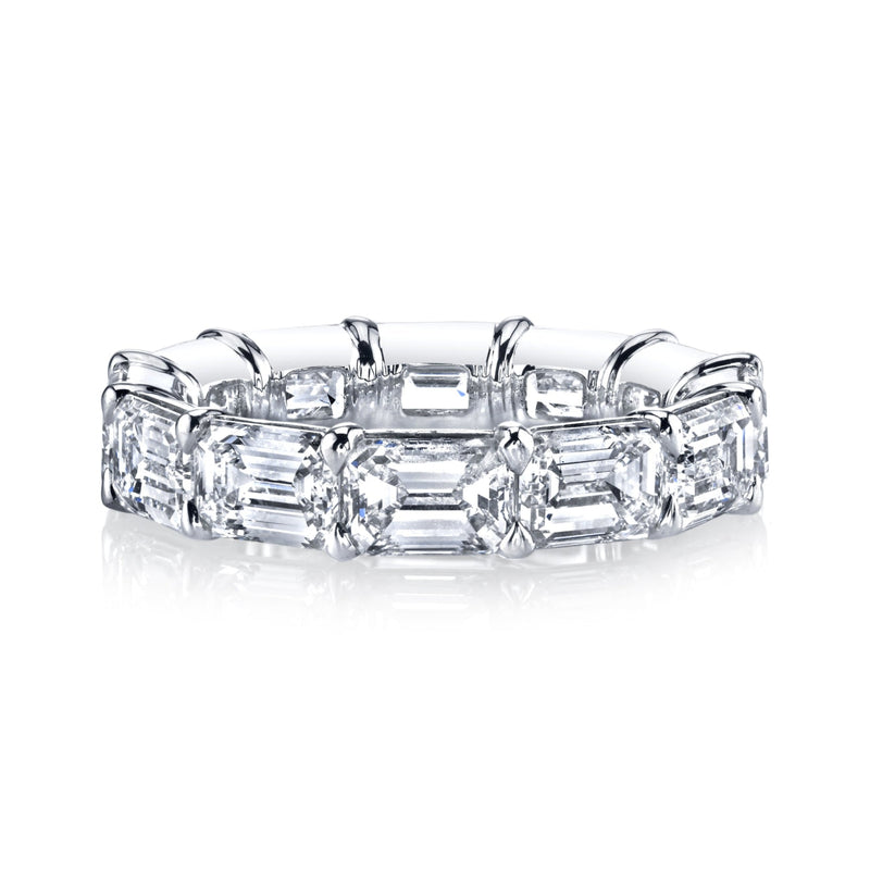 Manfredi Jewels Eternity Bands - Emerald Cut 5.57 ct Platinum Diamond Band Ring