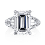Manfredi Jewels Engagement - Emerald Cut 7.54 ct Platinum Diamond Ring (Pre - Order)
