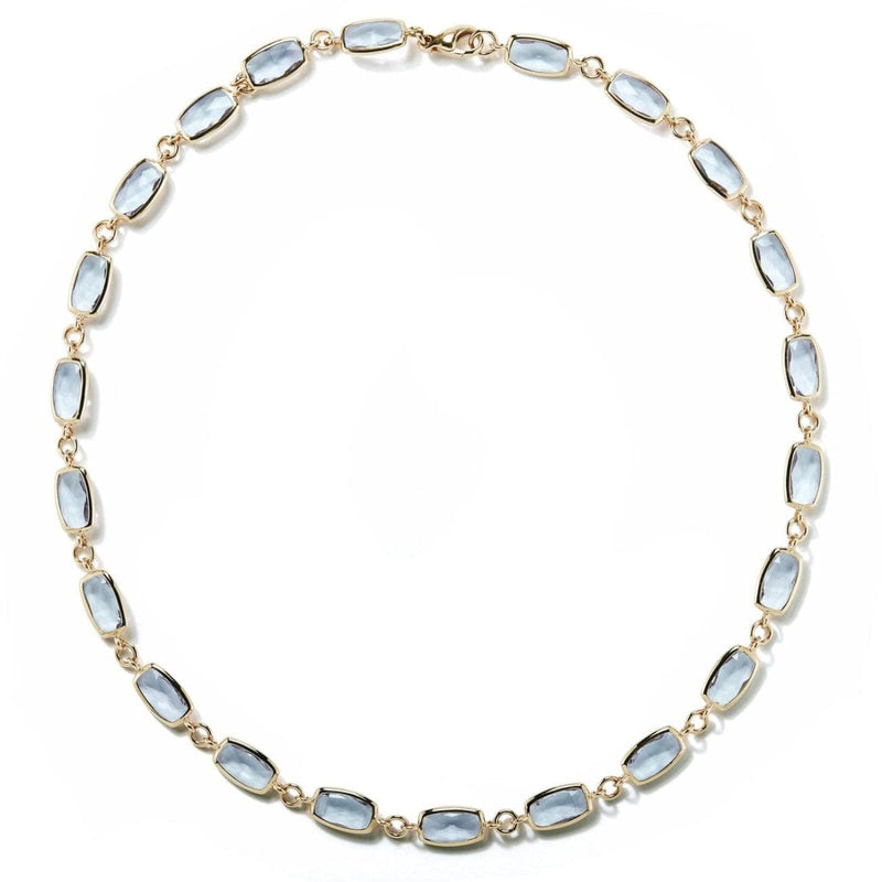 Manfredi Jewels Jewelry - Gaia 18K Yellow Gold Blue Topaz Necklace | Manfredi Jewels