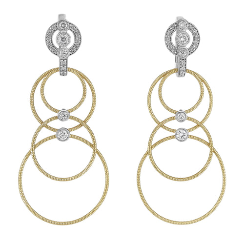 Manfredi Jewels - Miseno Sabbia D’Oro 18K Yellow Gold & White Diamond Earrings | Manfredi Jewels