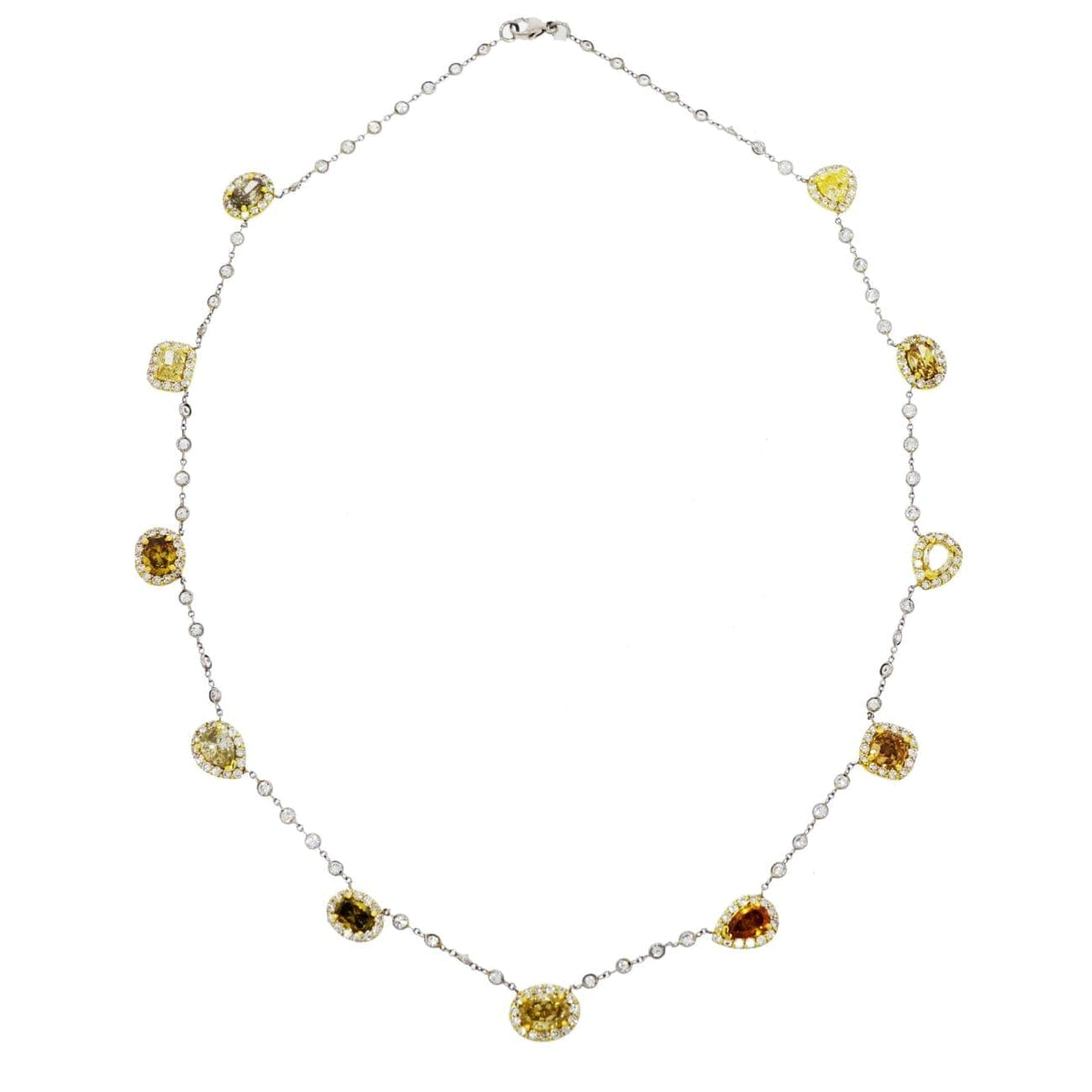 Manfredi Jewels Jewelry - Multi-Color 9.10 ct Diamond Drop Necklace | Manfredi Jewels