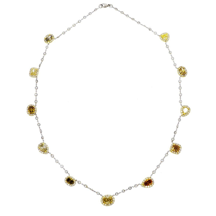 Manfredi Jewels Jewelry - Multi-Color 9.10 ct Diamond Drop Necklace | Manfredi Jewels
