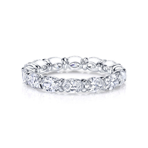 Manfredi Jewels Engagement - Oval Cut 2.74 ct Platinum Diamond Eternity Band Ring