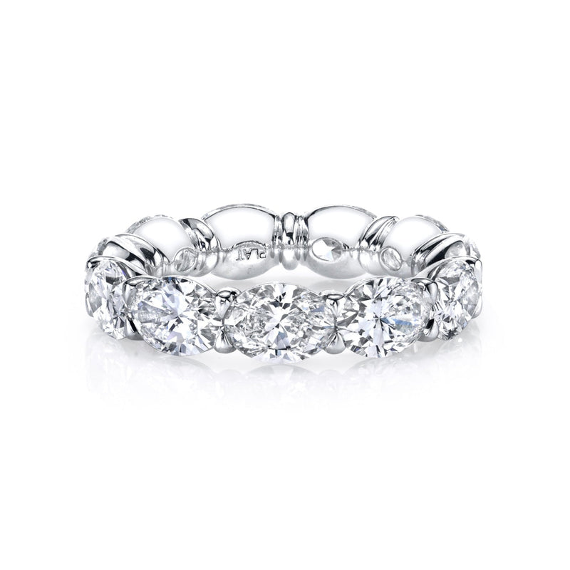 Manfredi Jewels Eternity Bands - Oval Cut 3.99 ct Platinum Diamond Band Ring