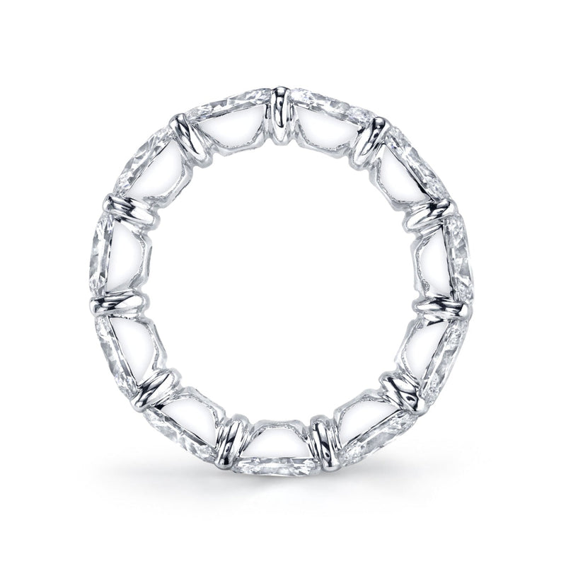 Manfredi Jewels Eternity Bands - Oval Cut 3.99 ct Platinum Diamond Band Ring
