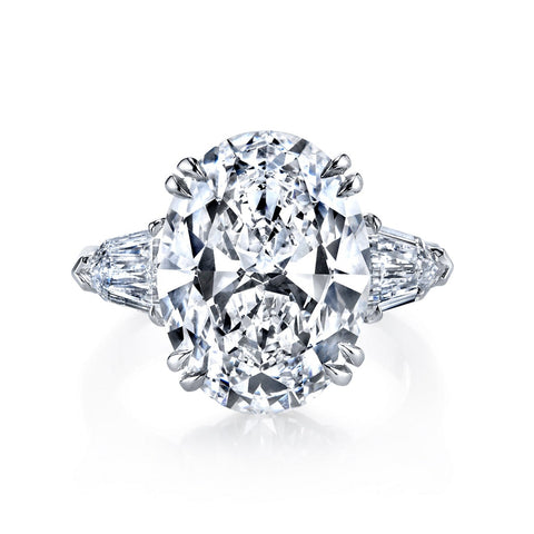 Oval Cut 6.02 ct Platinum Diamond Engagement Ring (Pre-Order)