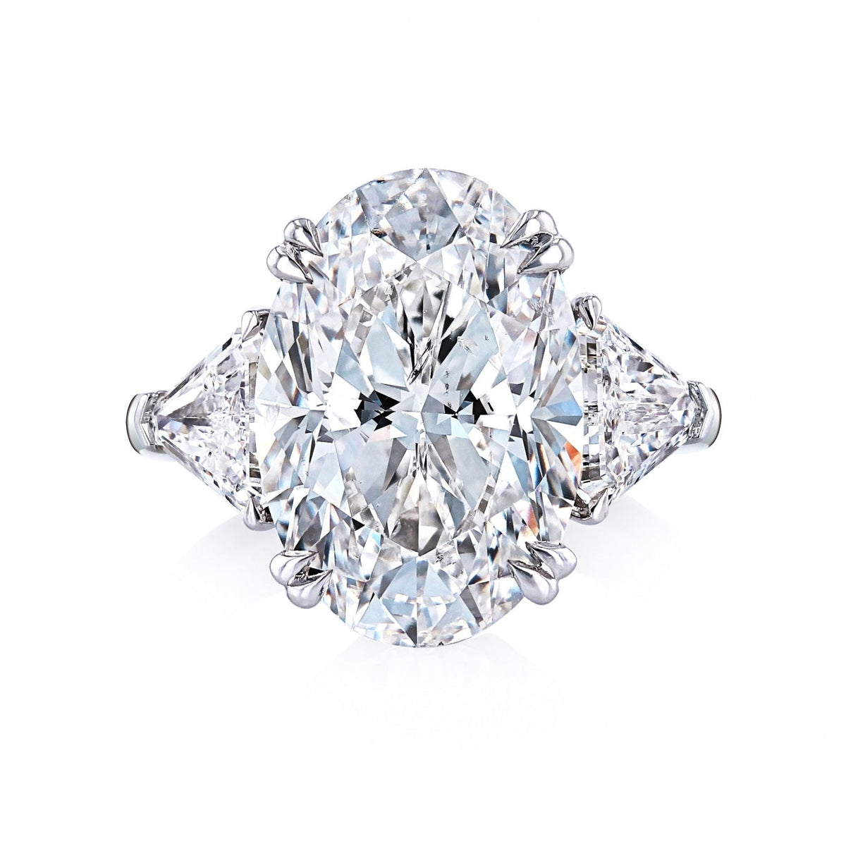 Manfredi Jewels Engagement - Oval Cut 9.46 ct Platinum Diamond Engagement Ring (Pre-Order) | Manfredi Jewels