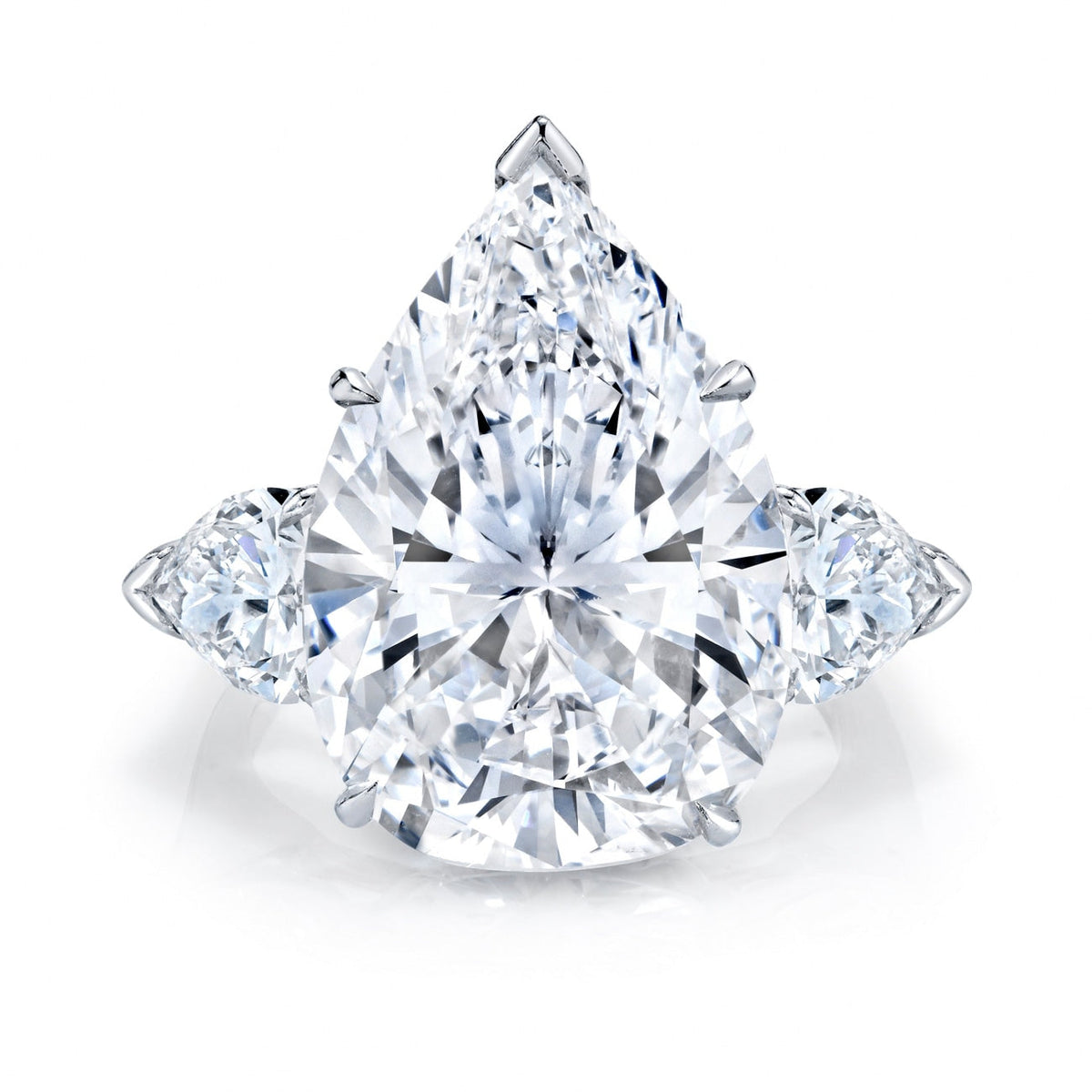 Manfredi Jewels Engagement - Pear Cut 11.44 ct Platinum Diamond Engagement Ring (Pre-Order) | Manfredi Jewels