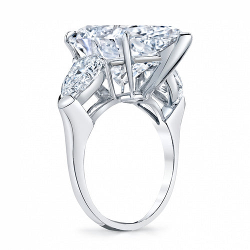 Manfredi Jewels Engagement - Pear Cut 11.44 ct Platinum Diamond Ring (Pre - Order)
