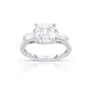 Manfredi Jewels Engagement - Platinum 3.24 ct Square Emerald Diamond Ring