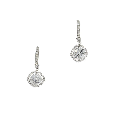 Platinum Diamond 18K White Gold Earrings