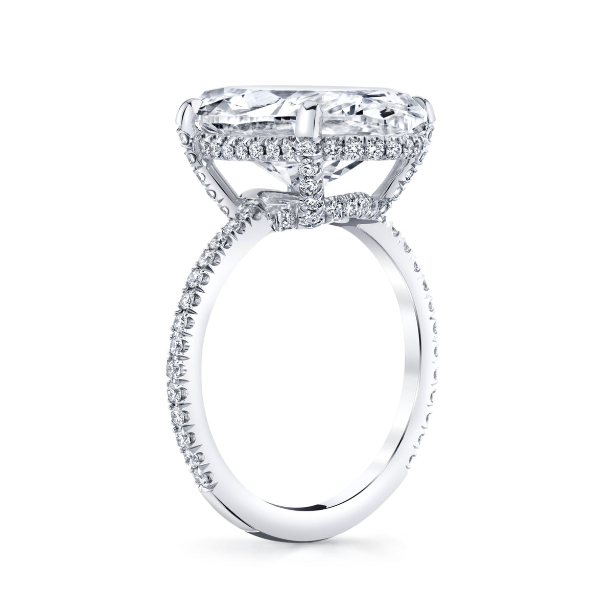 Manfredi Jewels Engagement - Platinum Oval Cut White Diamond Ring 5.02ct | Manfredi Jewels