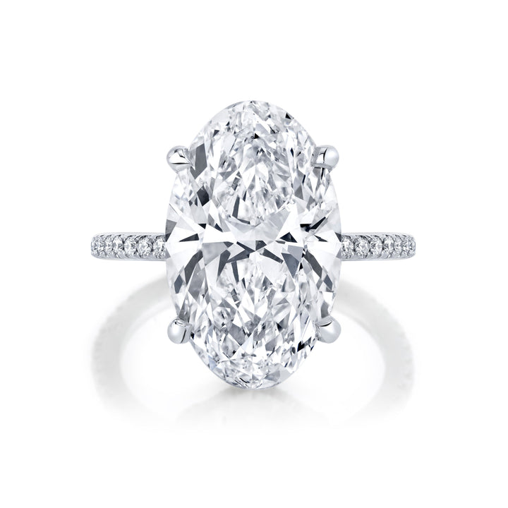 Manfredi Jewels Engagement - Platinum Oval Cut White Diamond Ring 5.02ct | Manfredi Jewels