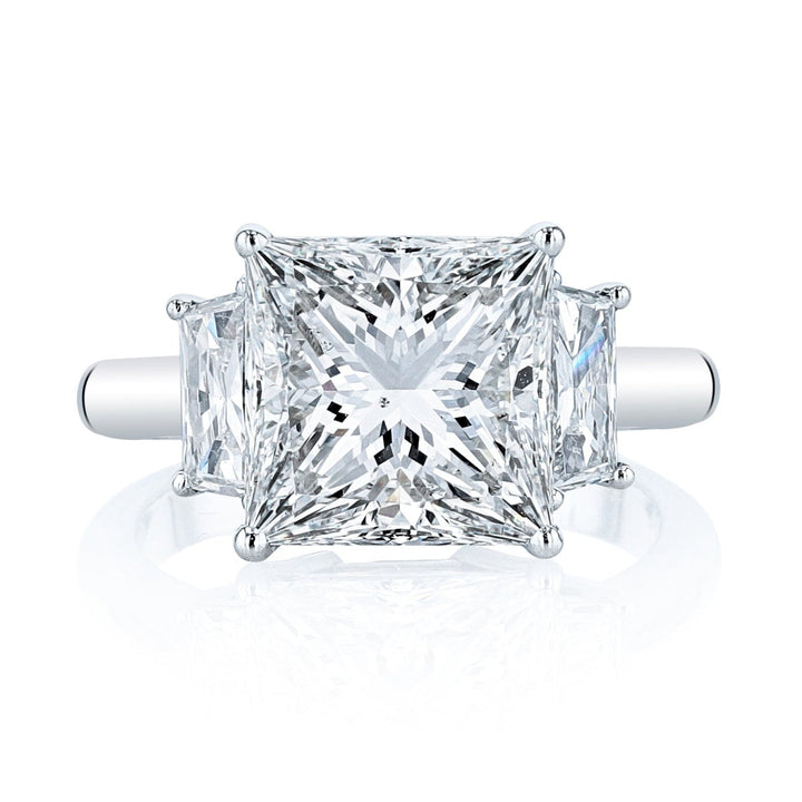 Manfredi Jewels Engagement - Princess Cut 5.11 ct Platinum Diamond Engagement Ring (Pre-Order) | Manfredi Jewels